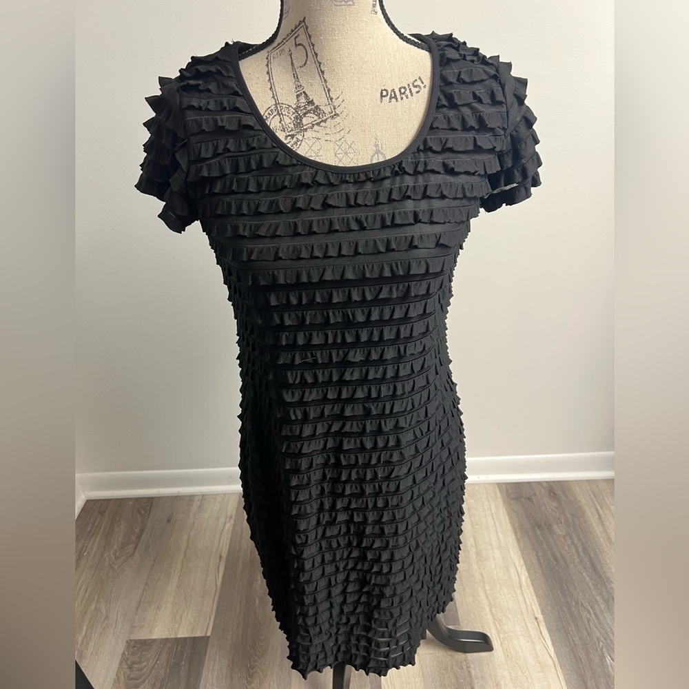 Y2K Black Ruffle Dress